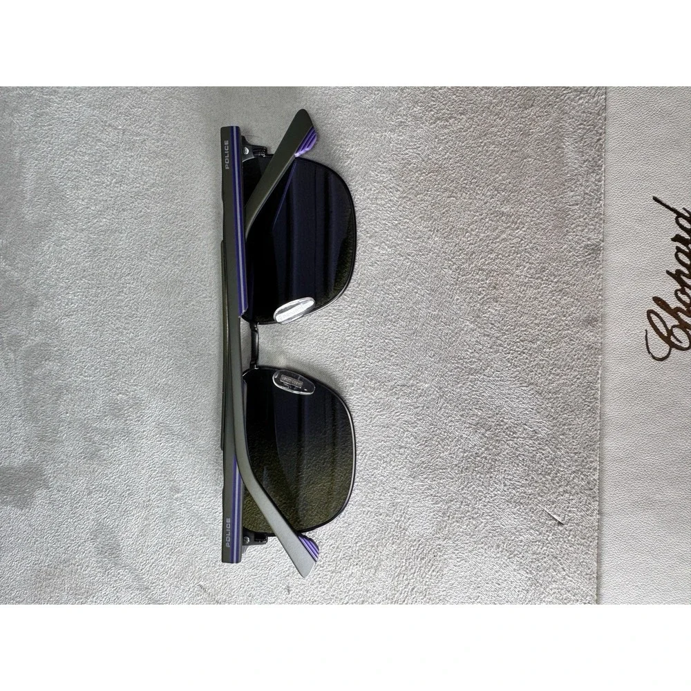 Police Men's Sunglasses SPL574 Track 7 Gray Metal 57-15-150 Standard Polarized M